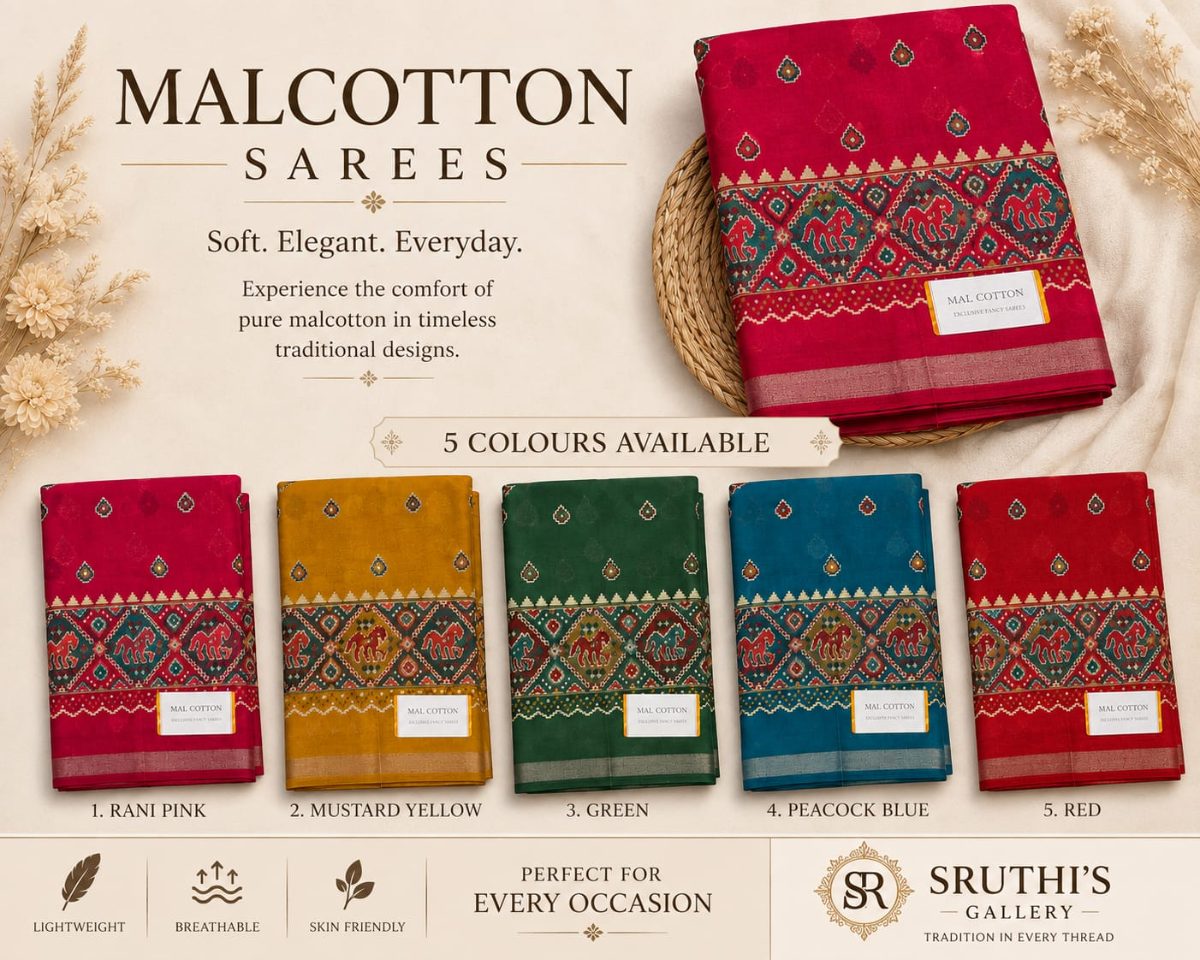 MUL COTTON SAREE - Alternate View