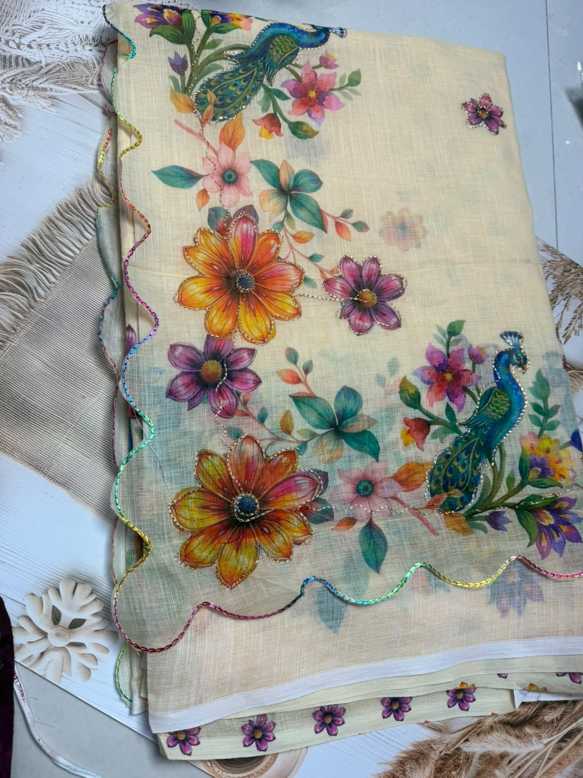 FLORAL SAREE  - Alternate View