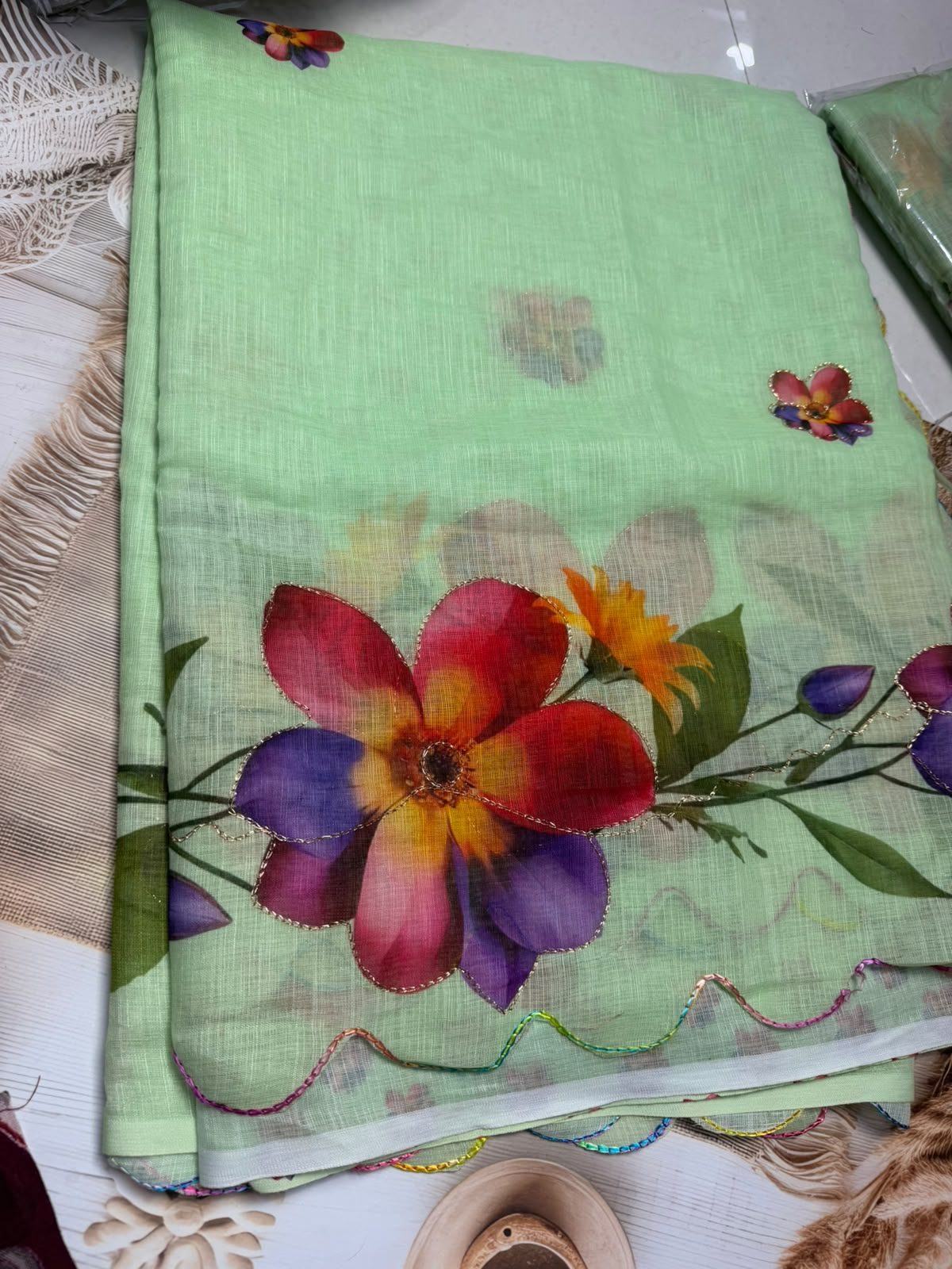 FLORAL SAREE - Alternate View