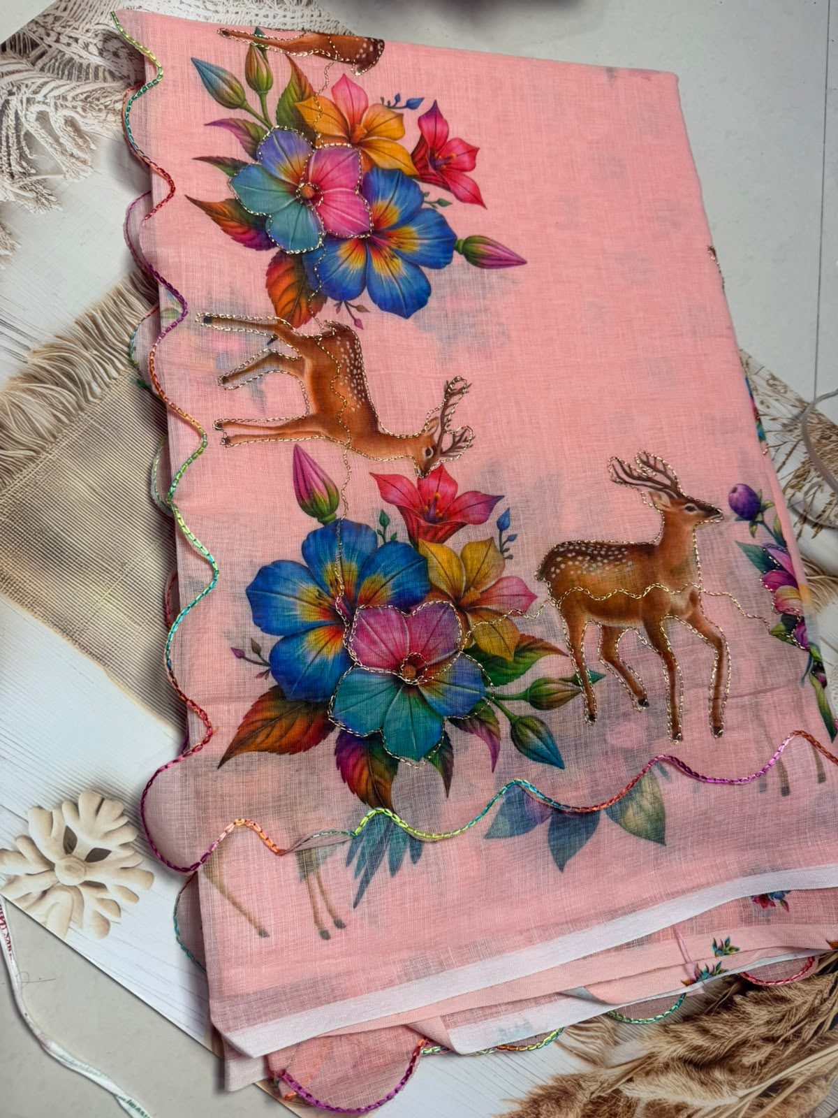 FLORAL SAREE - Alternate View